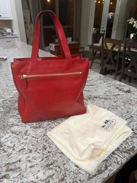 COACH POCKET TOTE LEGACY AMERICAN ICONS 19982 W/OG TASSEL HANGTAG & BRASS FOB - Picture 4 of 10